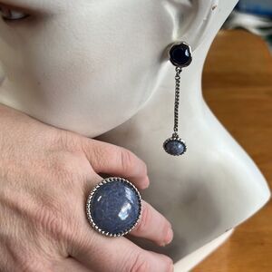 Drop Earrings and Matching Stretch Ring Set